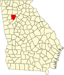 Map of Georgia highlighting Cobb County